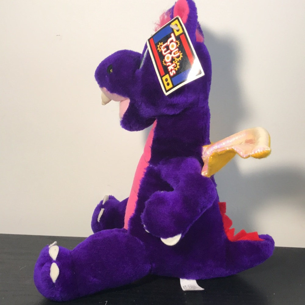 🛍️ SOLD IN BOGO!! Toy Works, Purple/Pink Flying Dragon WITH Sparkly Wings - Picture 6 of 6